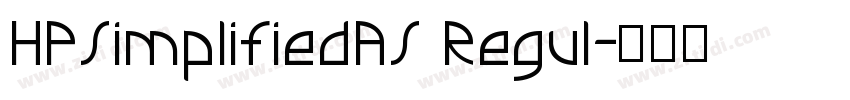 HPSimplifiedAS Regul字体转换